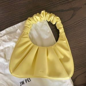 JW Pei Gabbi Ruched Hobo Handbag in Light Yellow